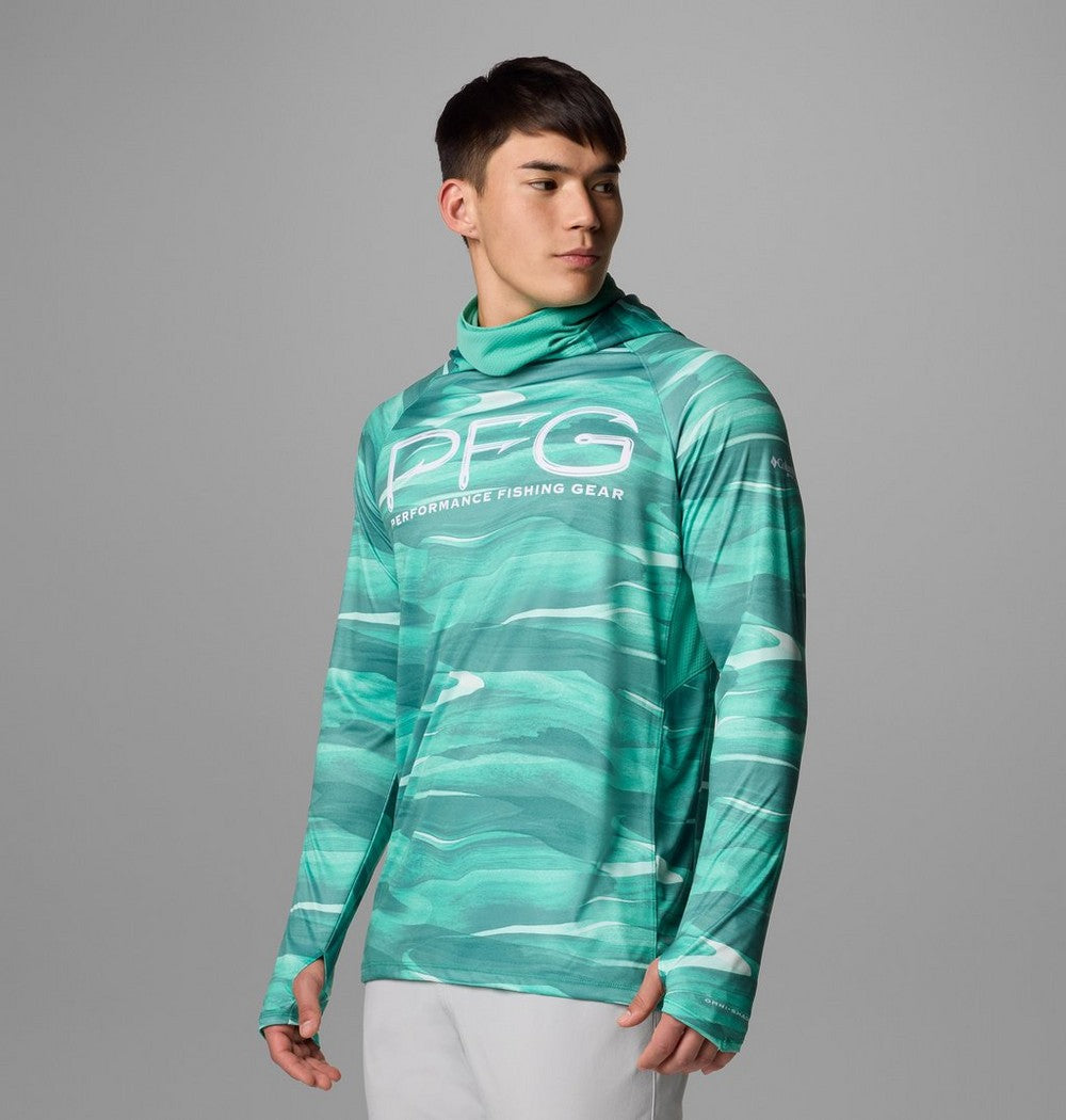 Men's Ventilated UPF 50 Sun Hoodie - Teal
