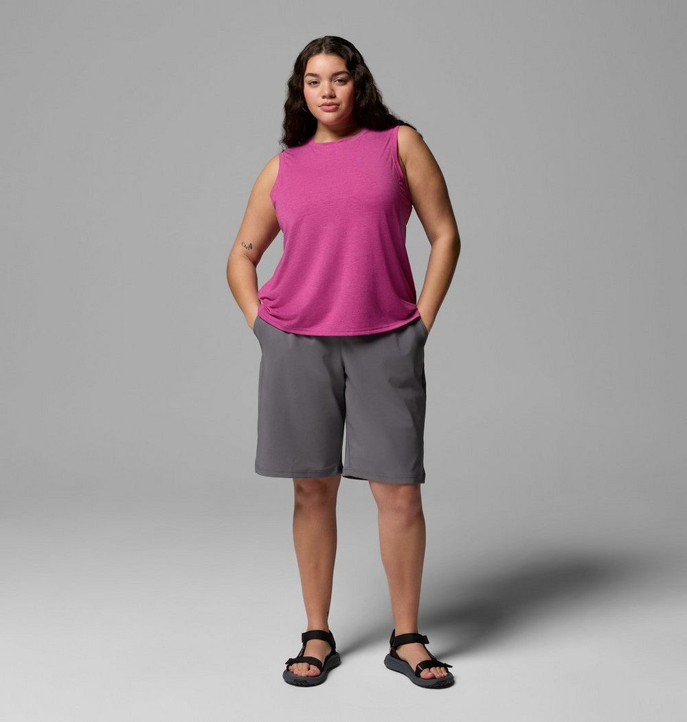 Women's Plus UPF 50 Stretch Tank - Grey