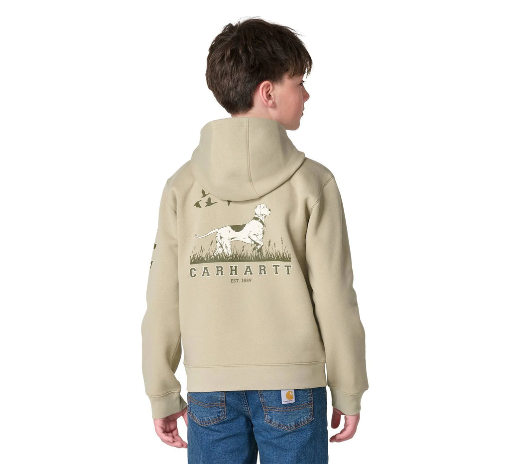Boys' Dog Graphic Pullover Hoodie - Sandstone