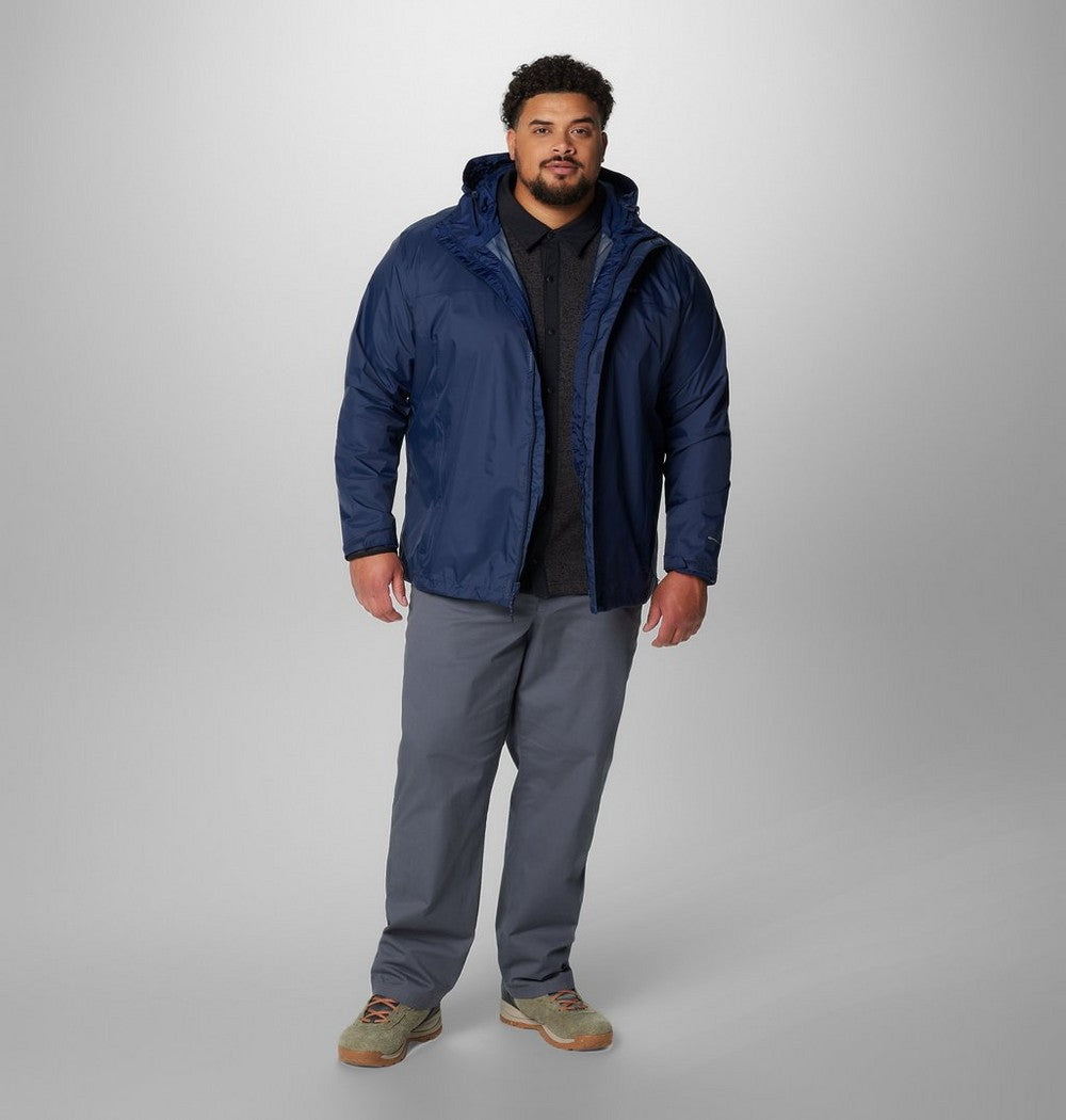 Men's Big Seam-Sealed Rain Jacket - Blue