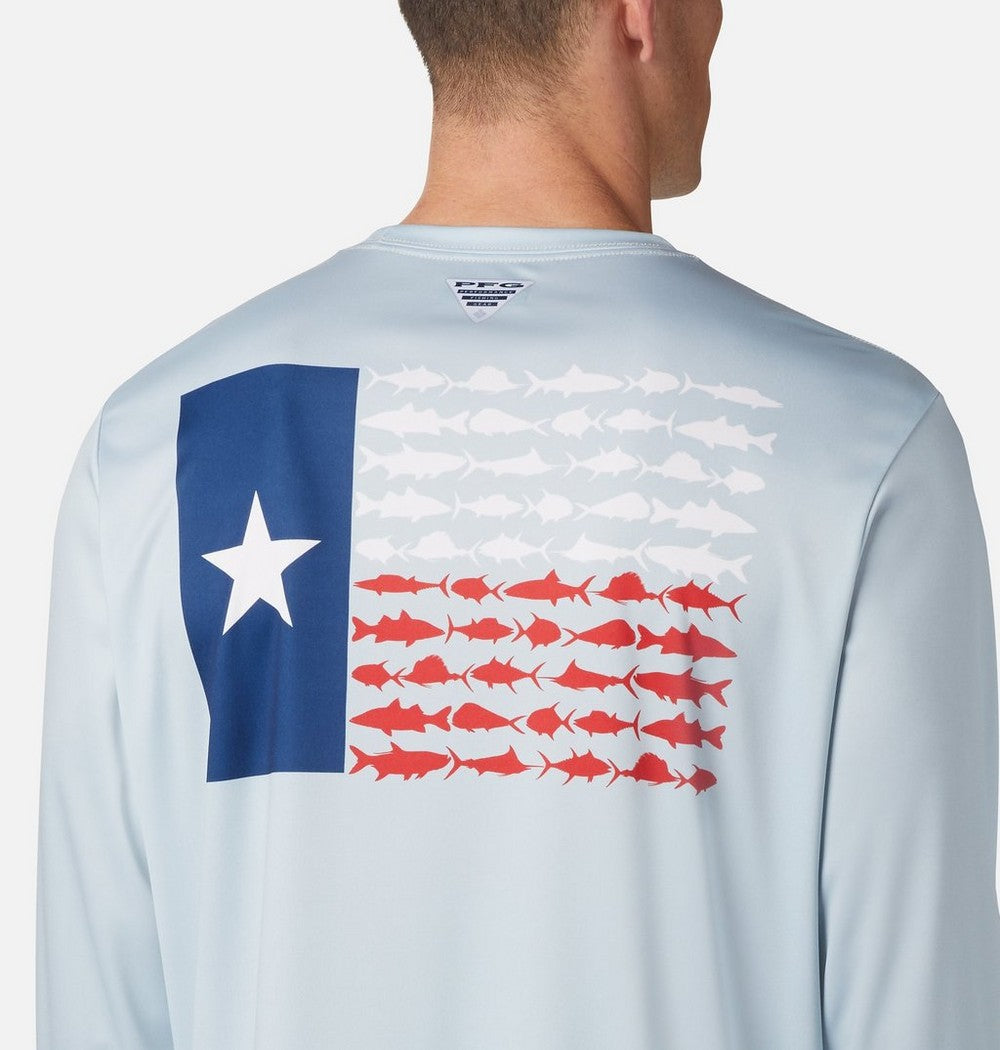 Men's Long Sleeve Fishing Shirt - Blue Navy