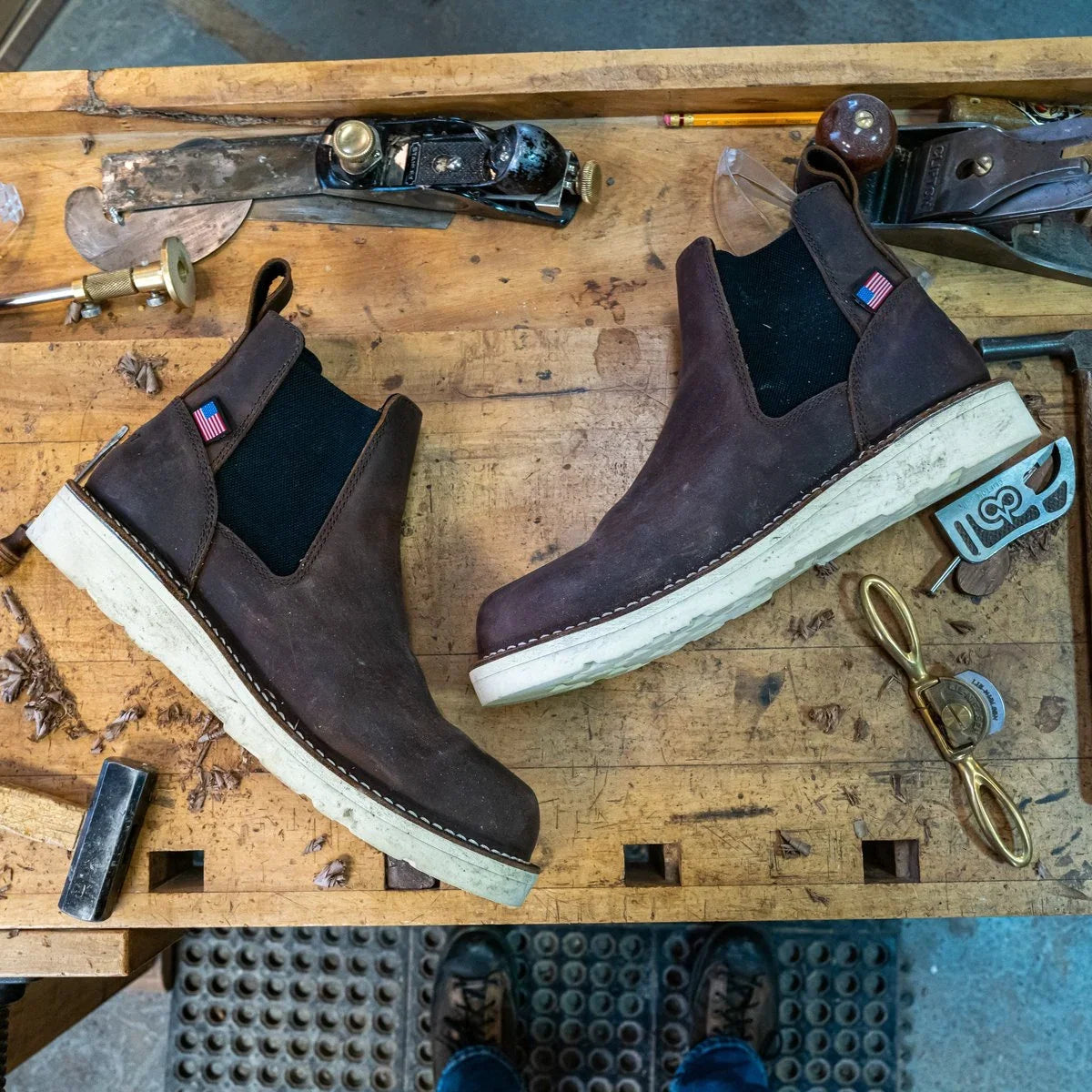 Men's 6-Inch Leather Work Chelsea Boot - Brown