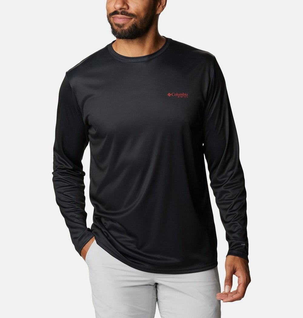 Men's Long Sleeve Fishing Shirt - Blue Navy