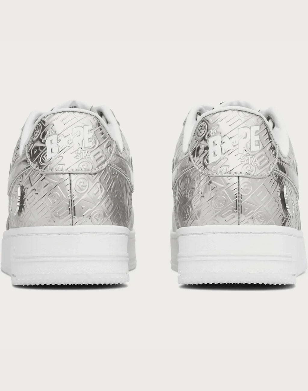 Men's Synthetic Leather Low-Top Sneakers - Gold