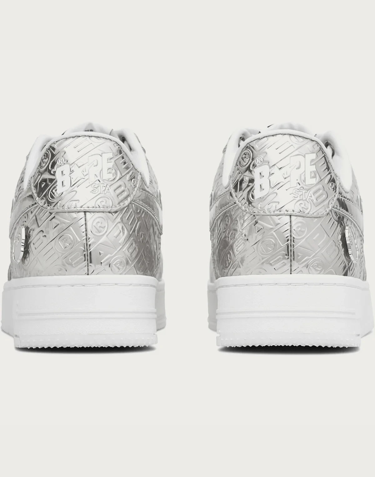 Men's Synthetic Leather Low-Top Sneakers - Gold