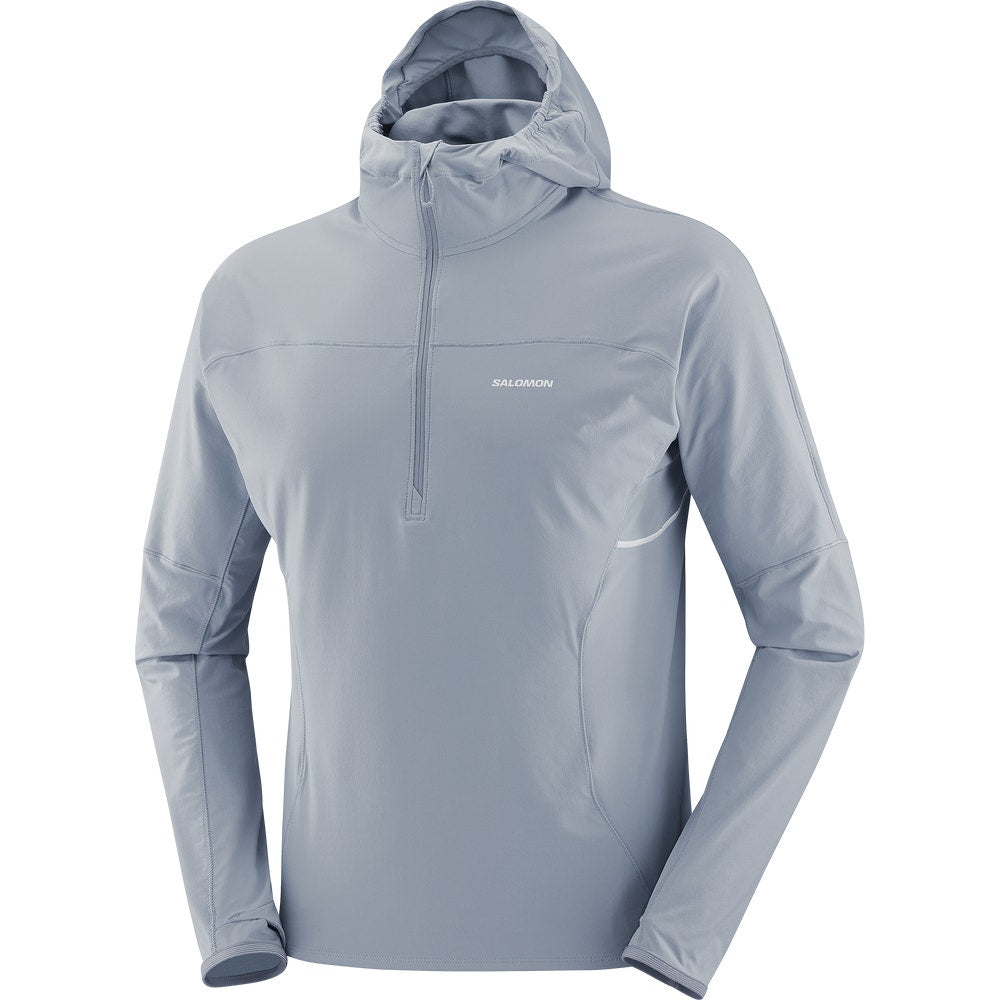 Men's Half-Zip Running Hoodie - Tan