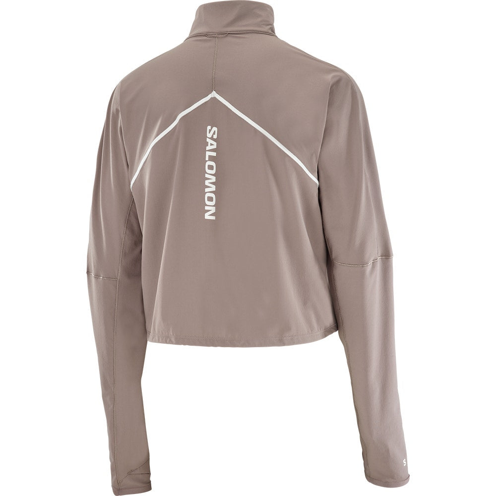 Women's Cropped Half-Zip Running Pullover