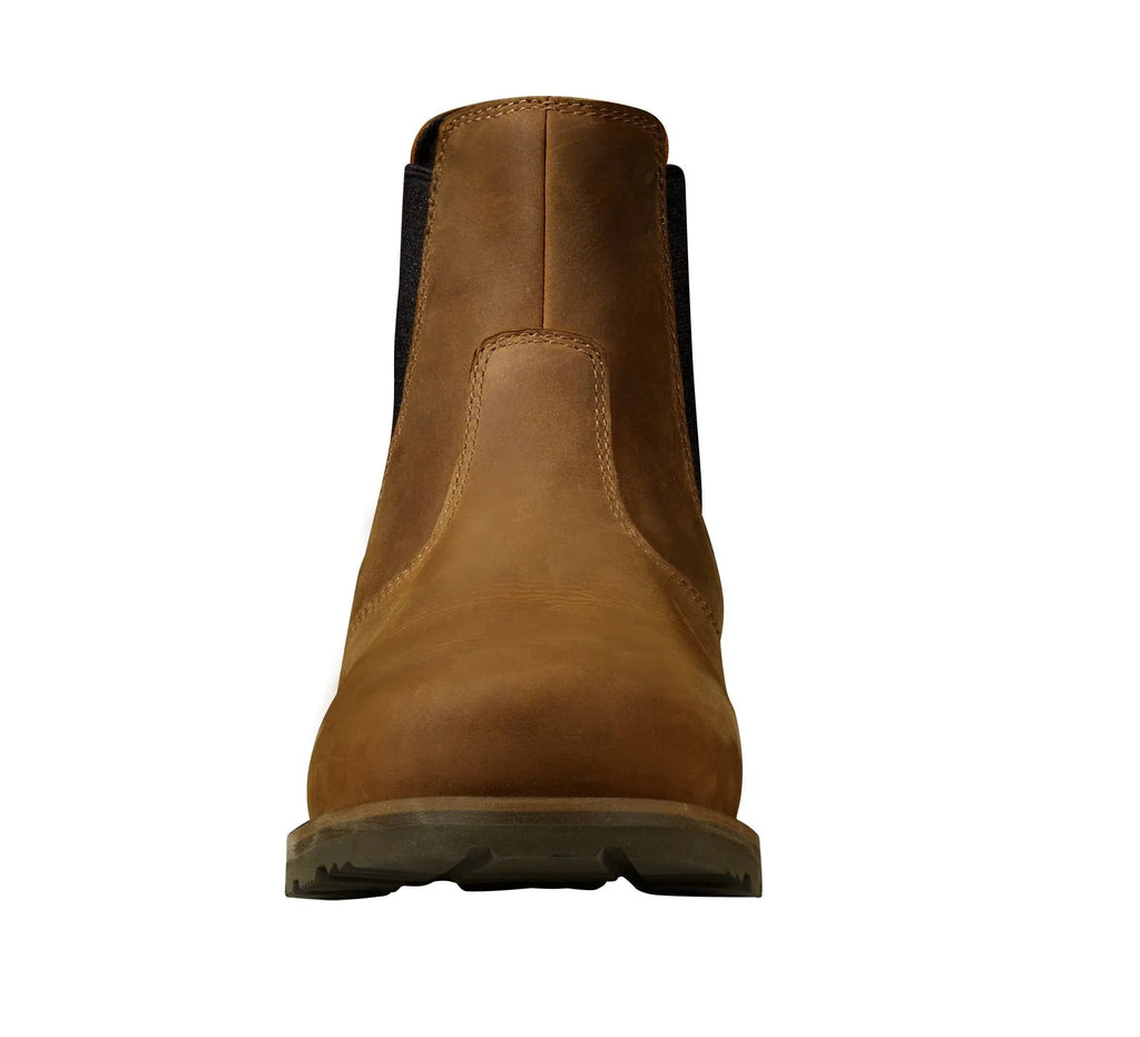 Water-Resistant Steel Toe Chelsea Work Boot - Brown