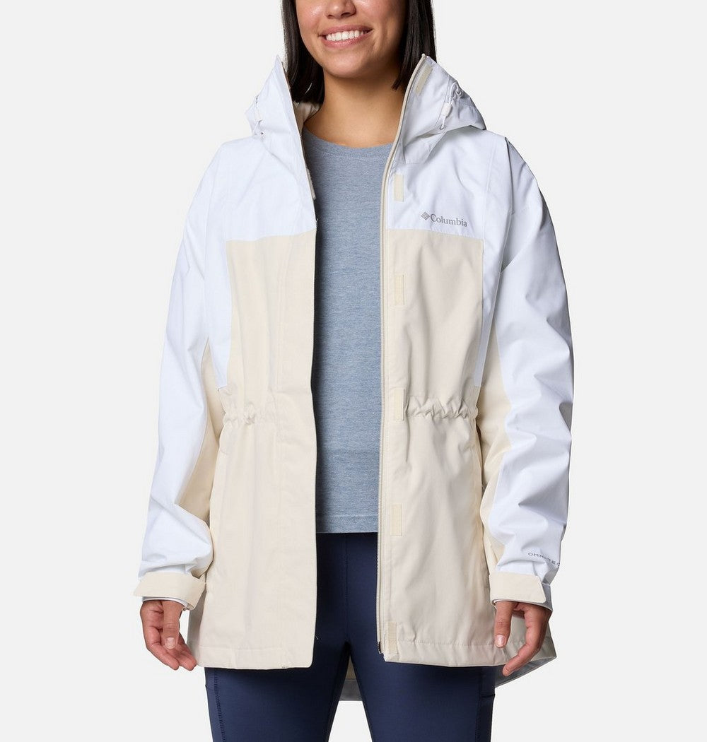 Women's Long Waterproof Rain Jacket - Mauve