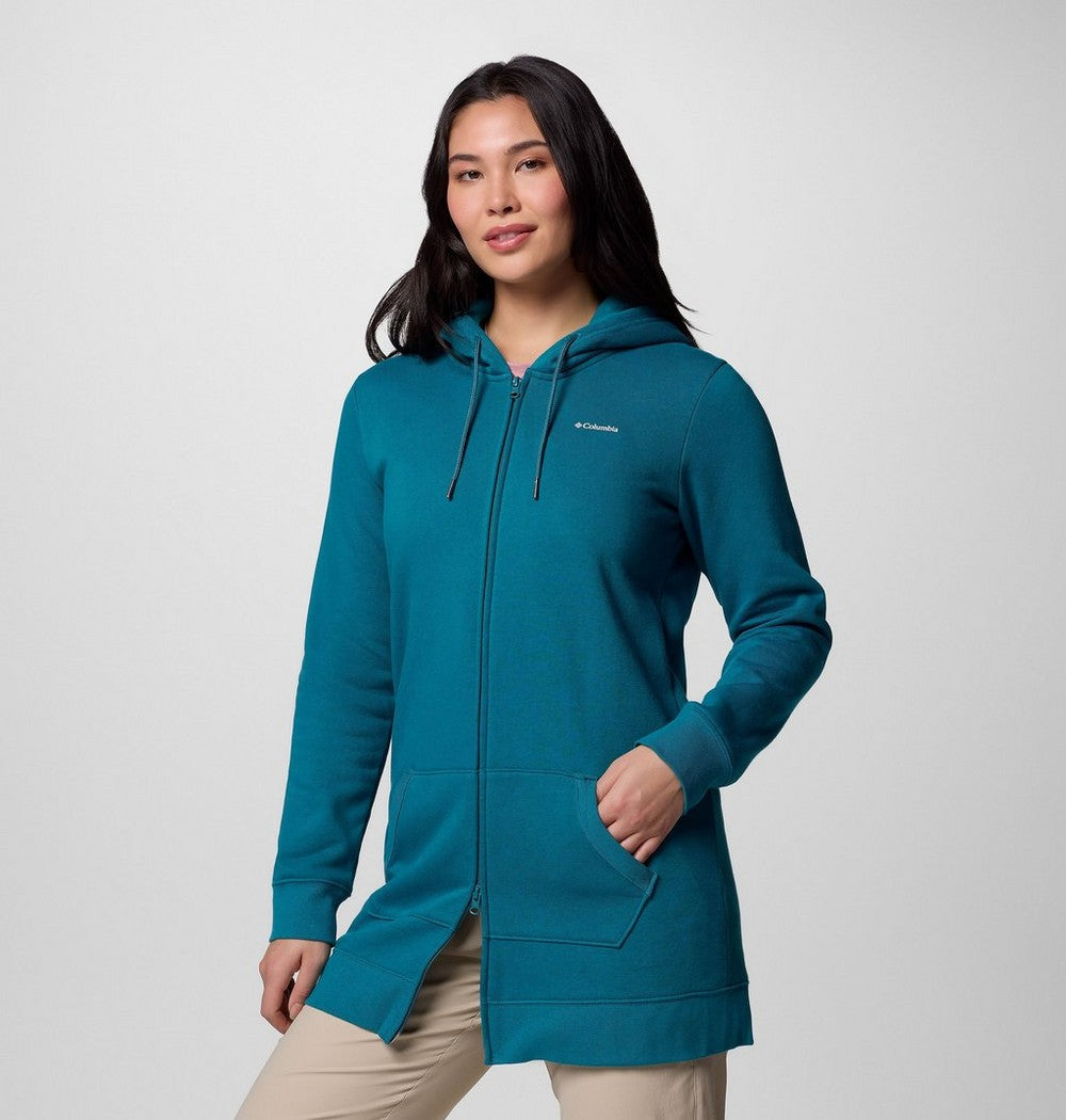 Women's Long Full-Zip Hoodie - Blue