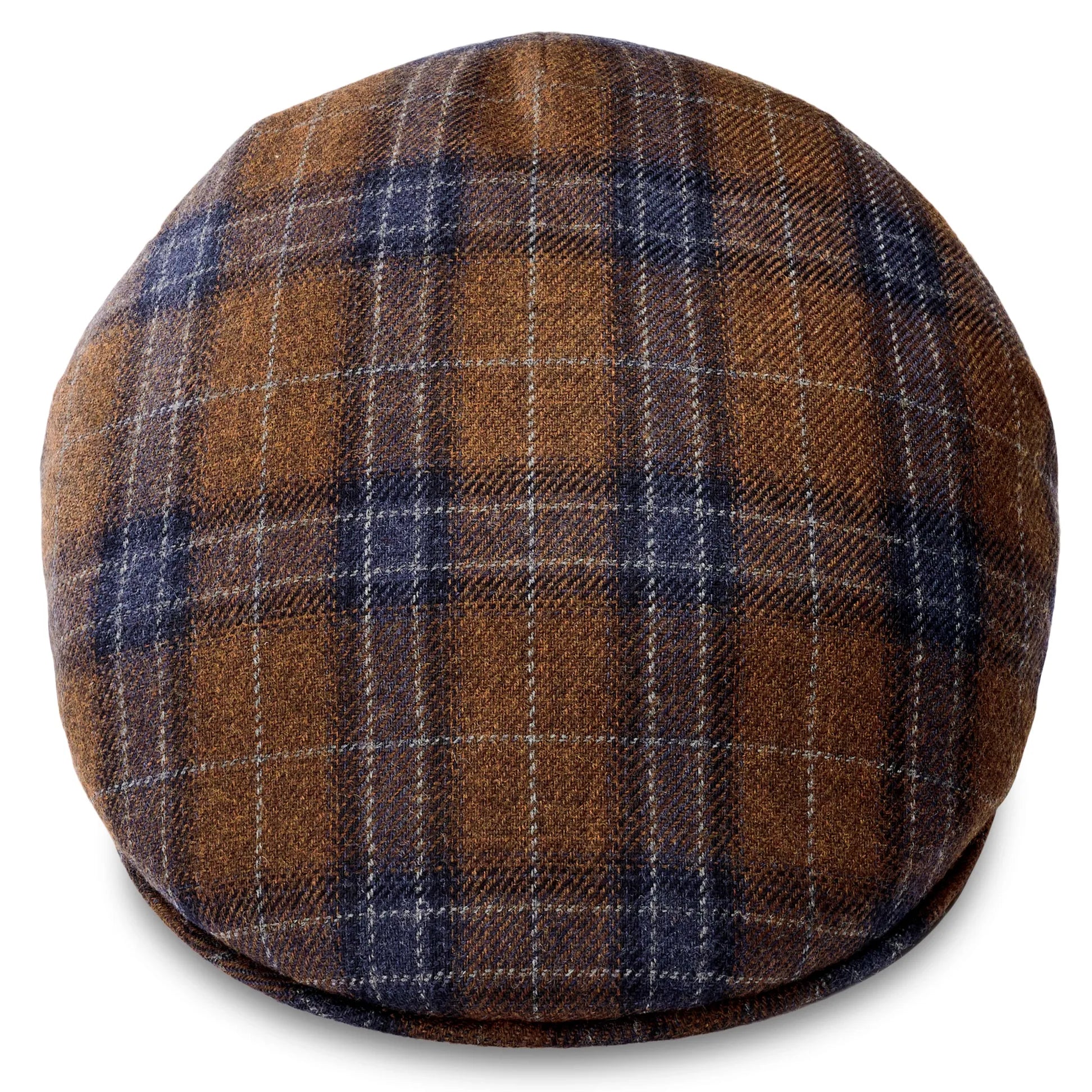Brown Country Wool Fido Flat Cap