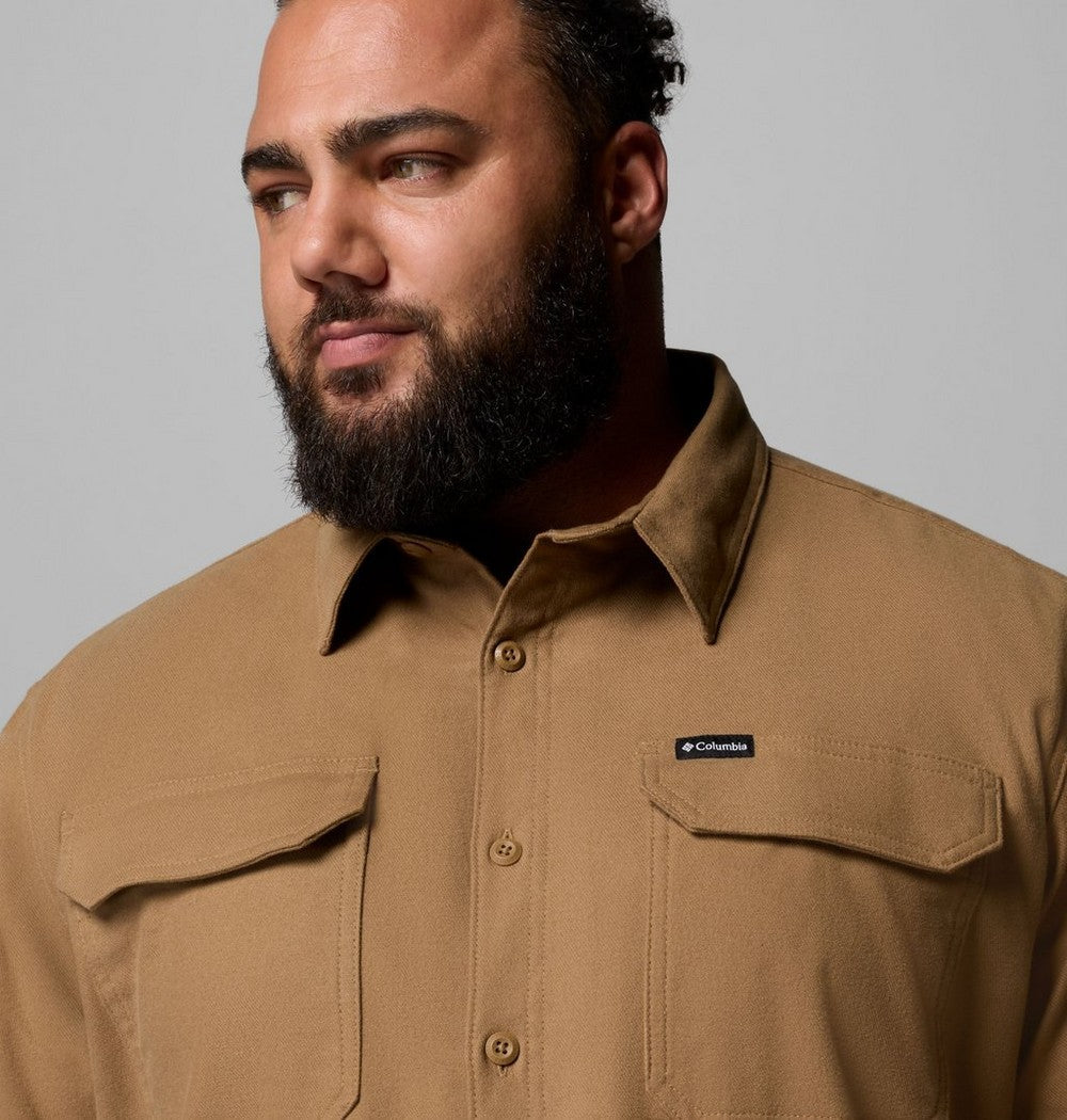Men's Big Fleece-Lined Shirt Jacket - Blue