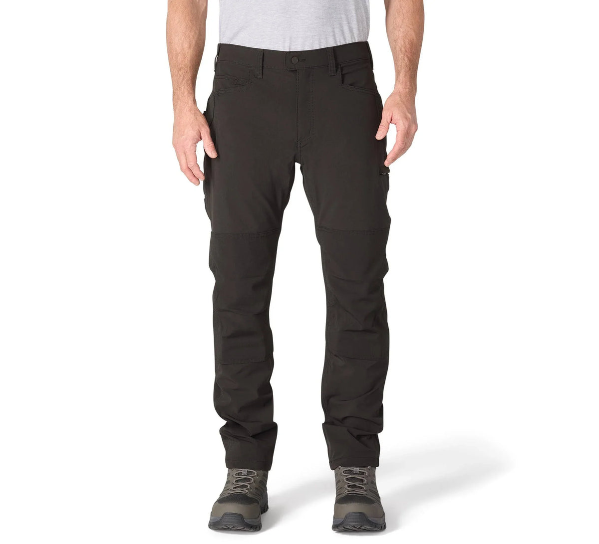 Water-Resistant Tapered Work Pants - Mud Gray