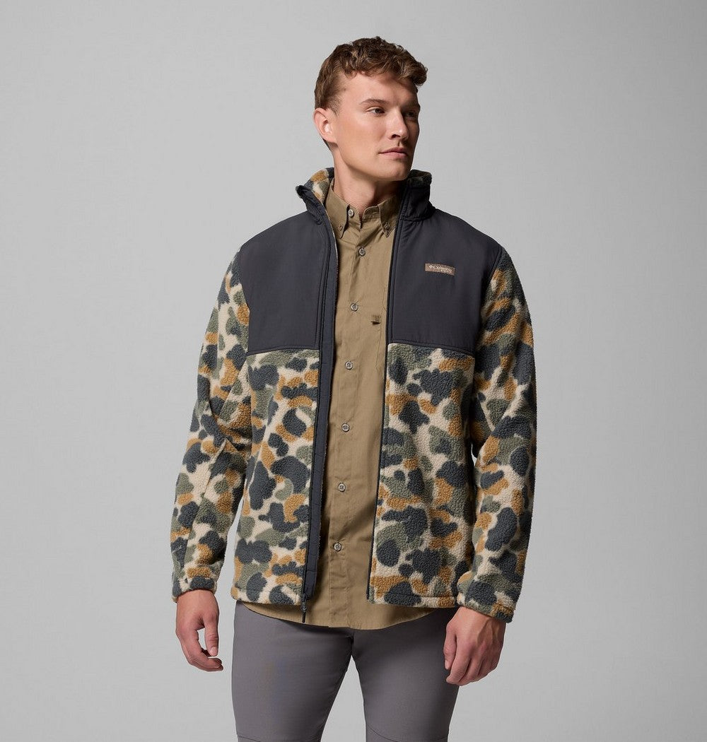 Men's Water-Resistant Sherpa Fleece Jacket - Camo