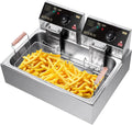 ROVSUN Electric Deep Fryer, 23.8Qt, 5000W, Stainless Steel