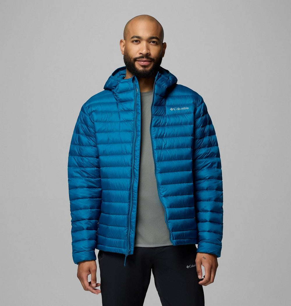Men's Packable Down Hooded Jacket - Blue
