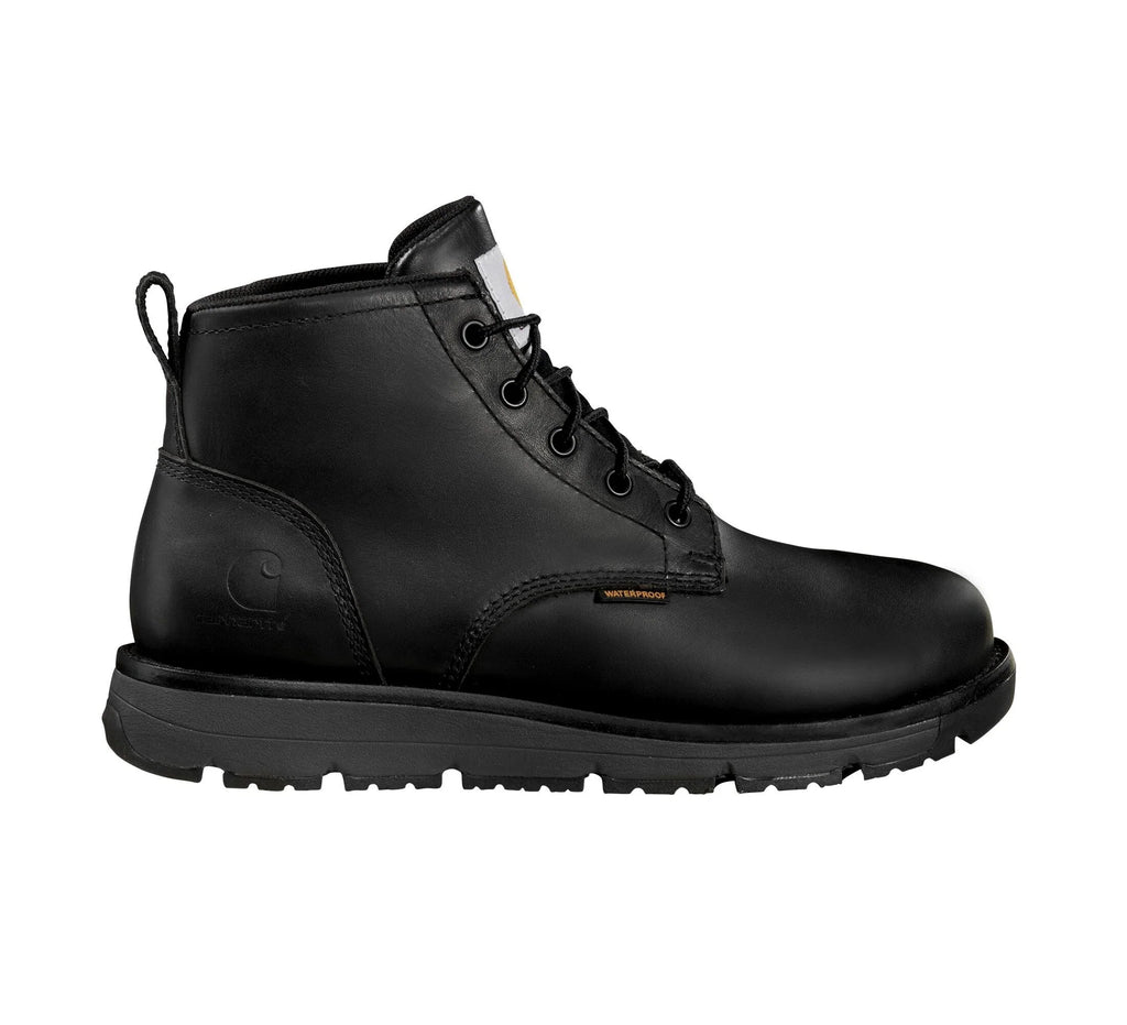 Waterproof Steel Toe Wedge Work Boot - Black