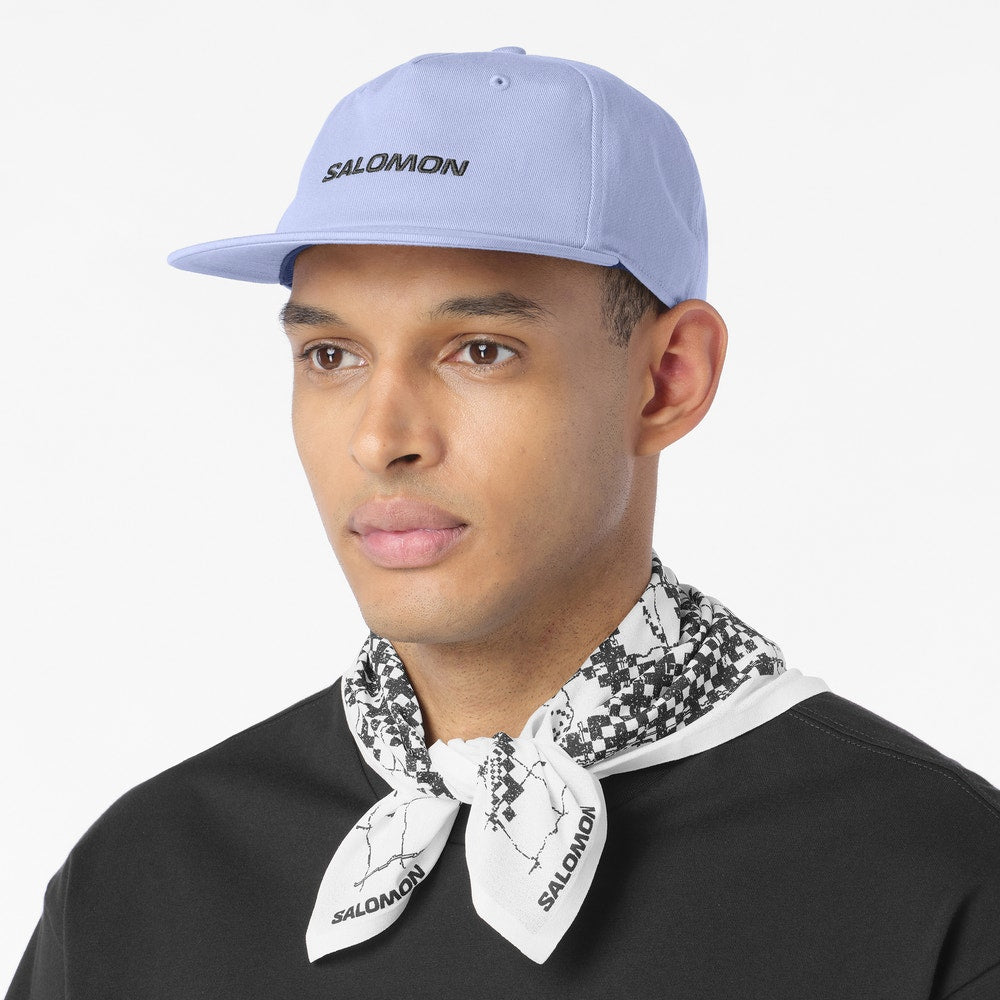 Unisex Cotton Flat Brim Cap - White