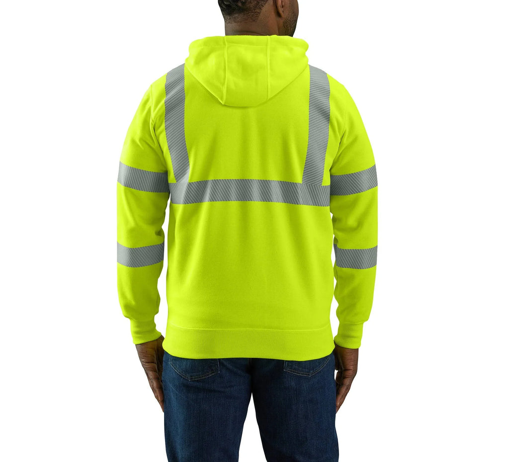 Men's High-Visibility Hooded Sweatshirt - Lime