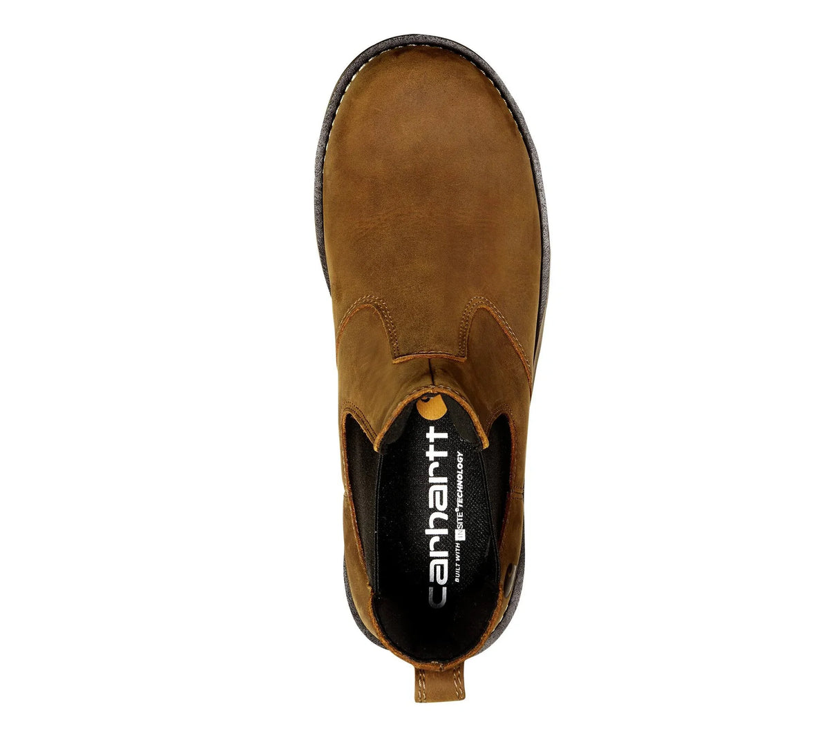 Water-Resistant Steel Toe Chelsea Work Boot - Brown