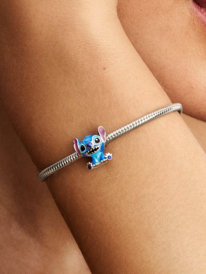 Blue Alien Character Silver Charm