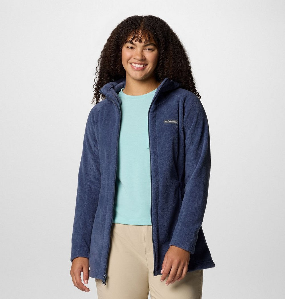 Women's Long Fleece Hoodie - Pink