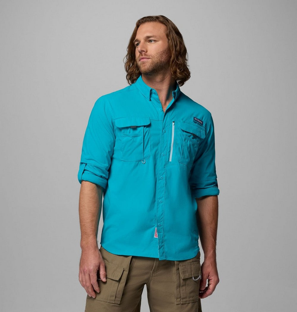 Men's UPF 50 Fishing Button-Up Shirt - Navy