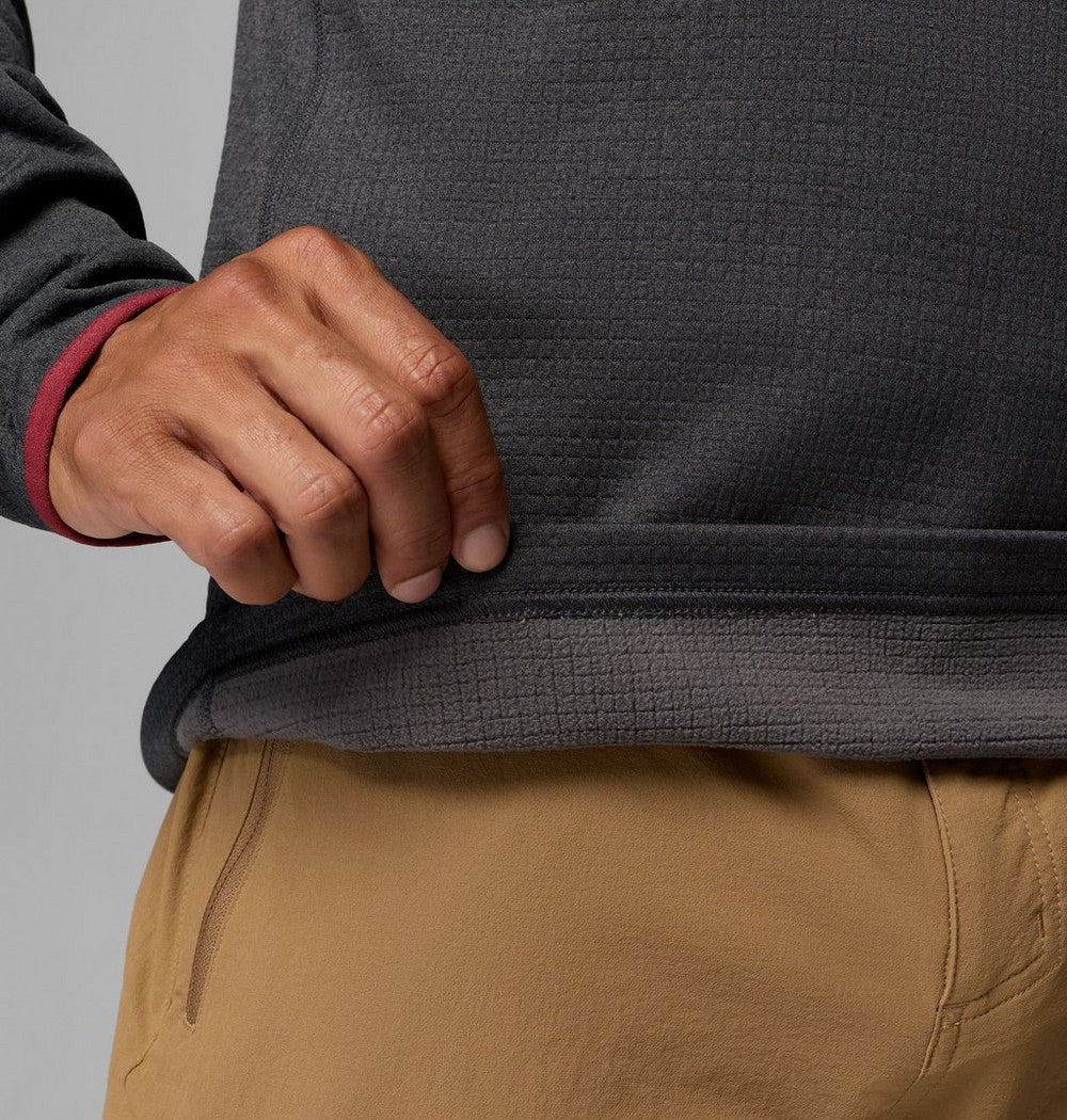Men's Grid Fleece Half-Zip Pullover - Black