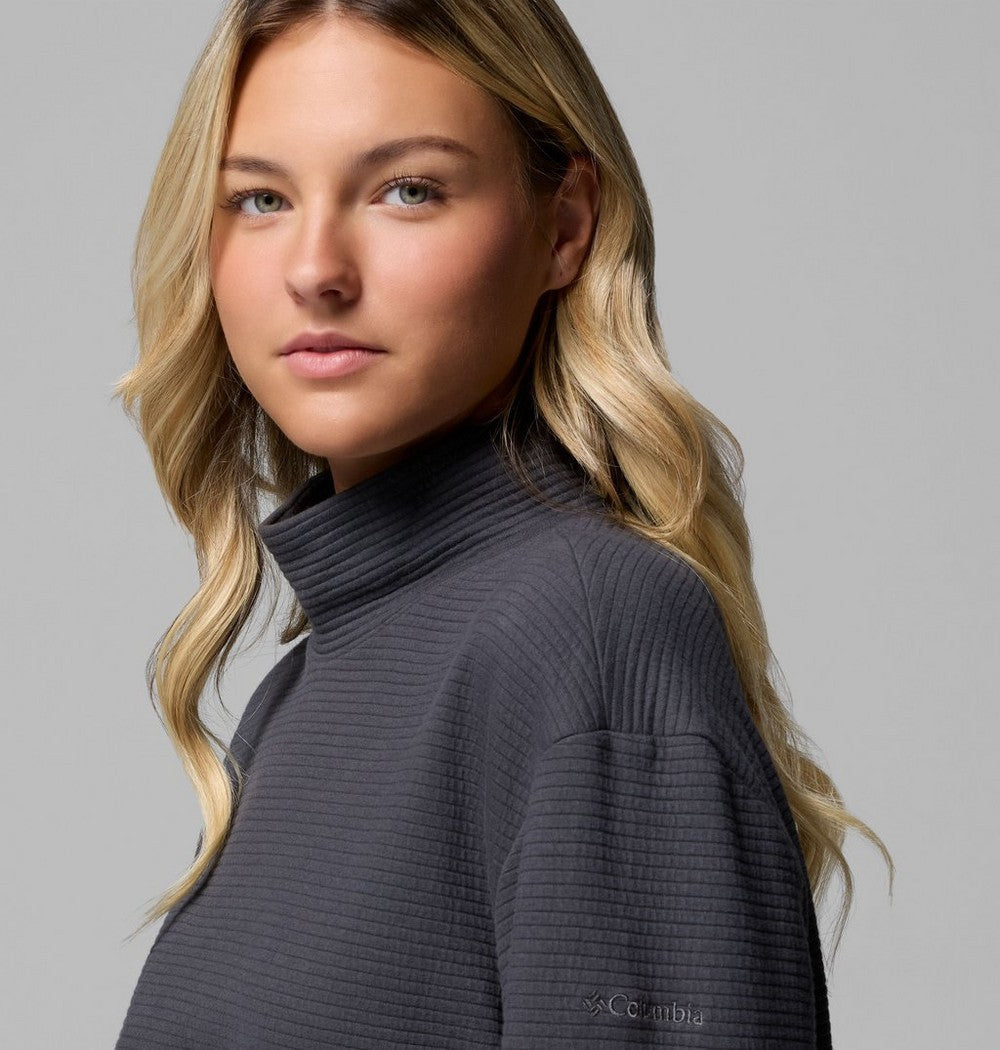 Women's Mock Neck Long Sleeve Shirt - Green