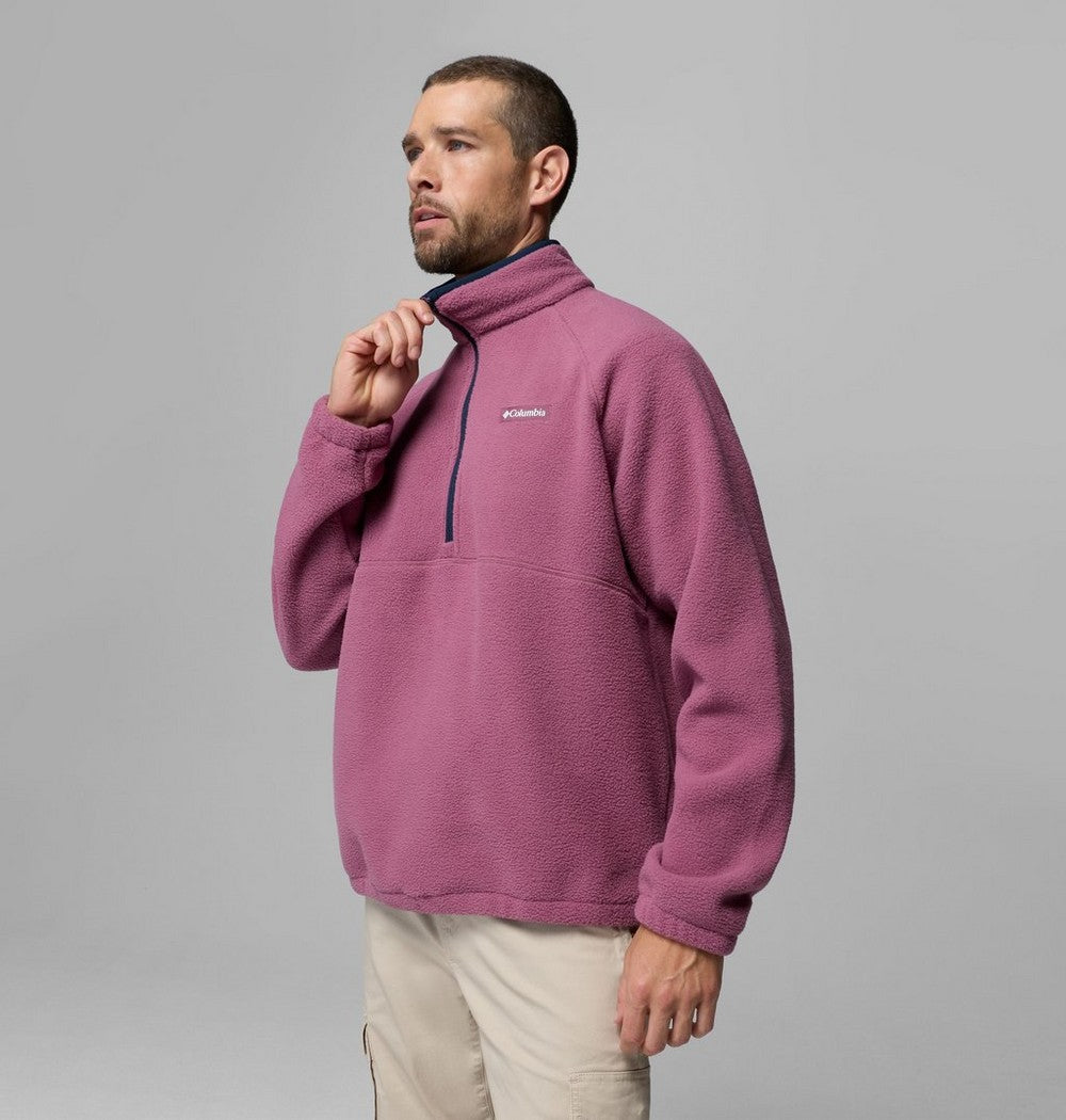 Men's Fleece Half-Zip Pullover - Dark Grey
