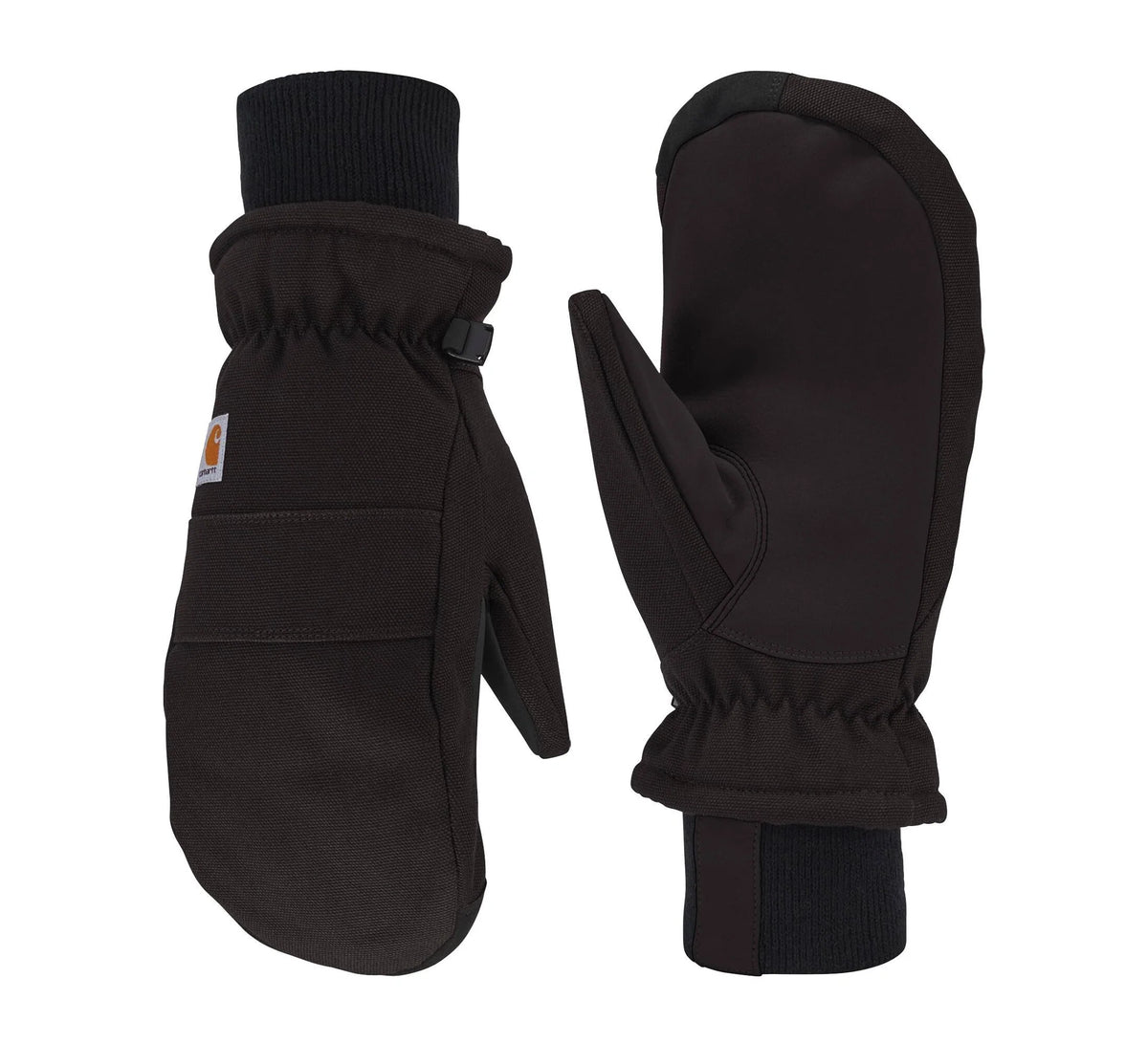 Women's Insulated Canvas Work Mittens - Black