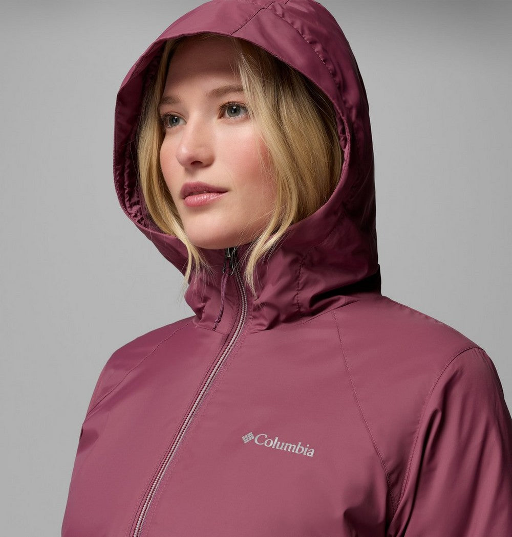 Women's Lined Long Rain Jacket - Blue