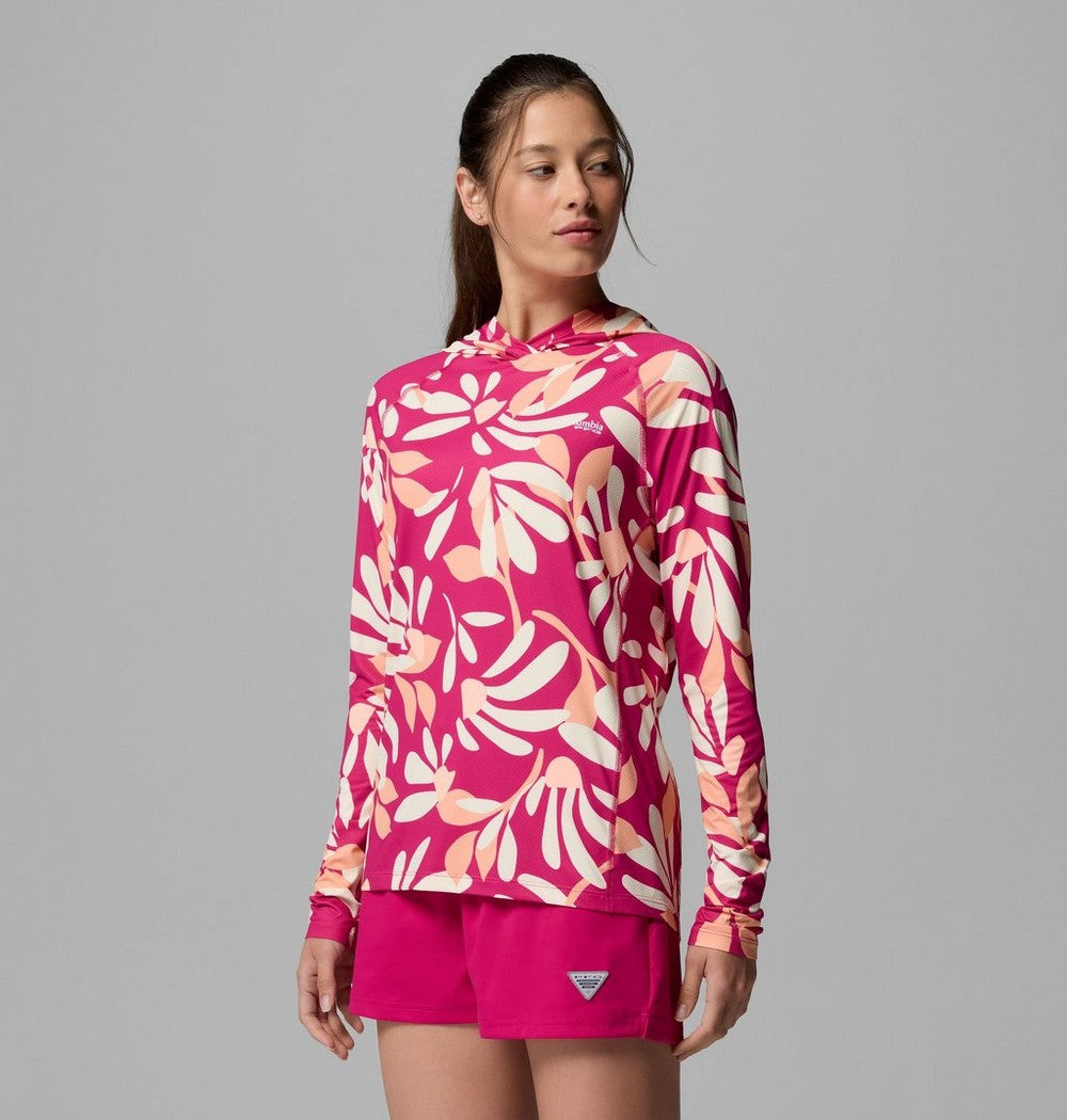 Women's UPF 50 Sun Hoodie - Blue Print