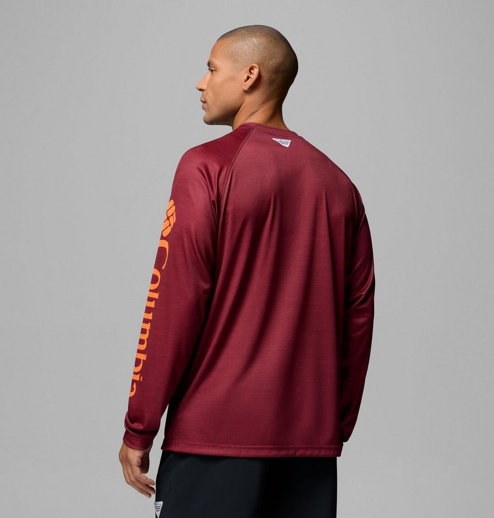 Men's Heather Long-Sleeve Team Logo Shirt - Maroon