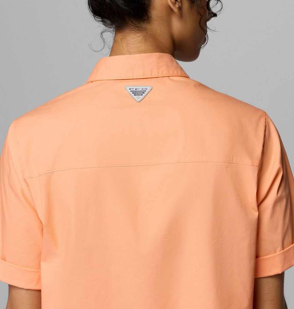 Women's Short Sleeve Fishing Shirt - Pink
