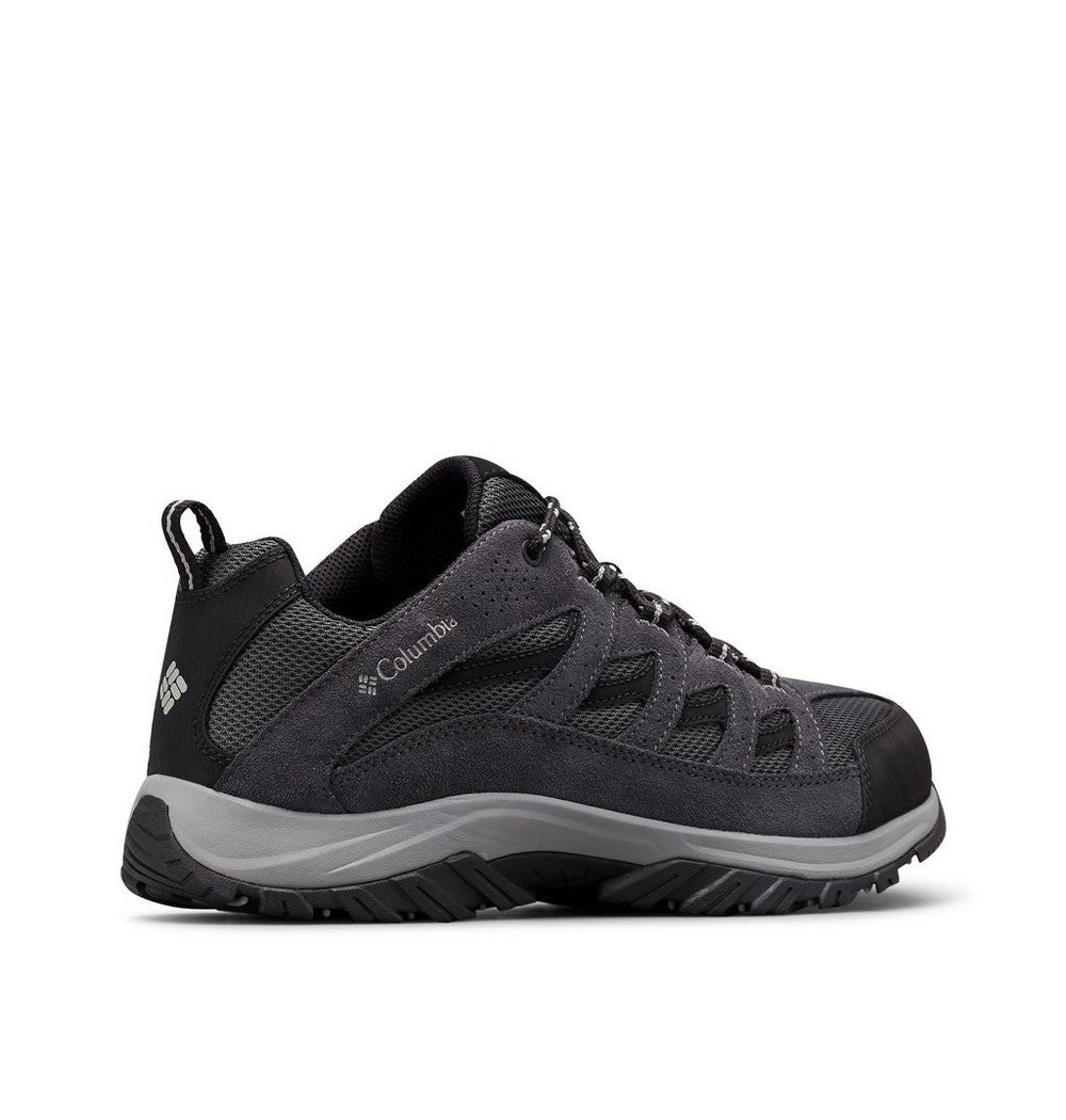 Men's Leather And Mesh Hiking Shoes - Gray