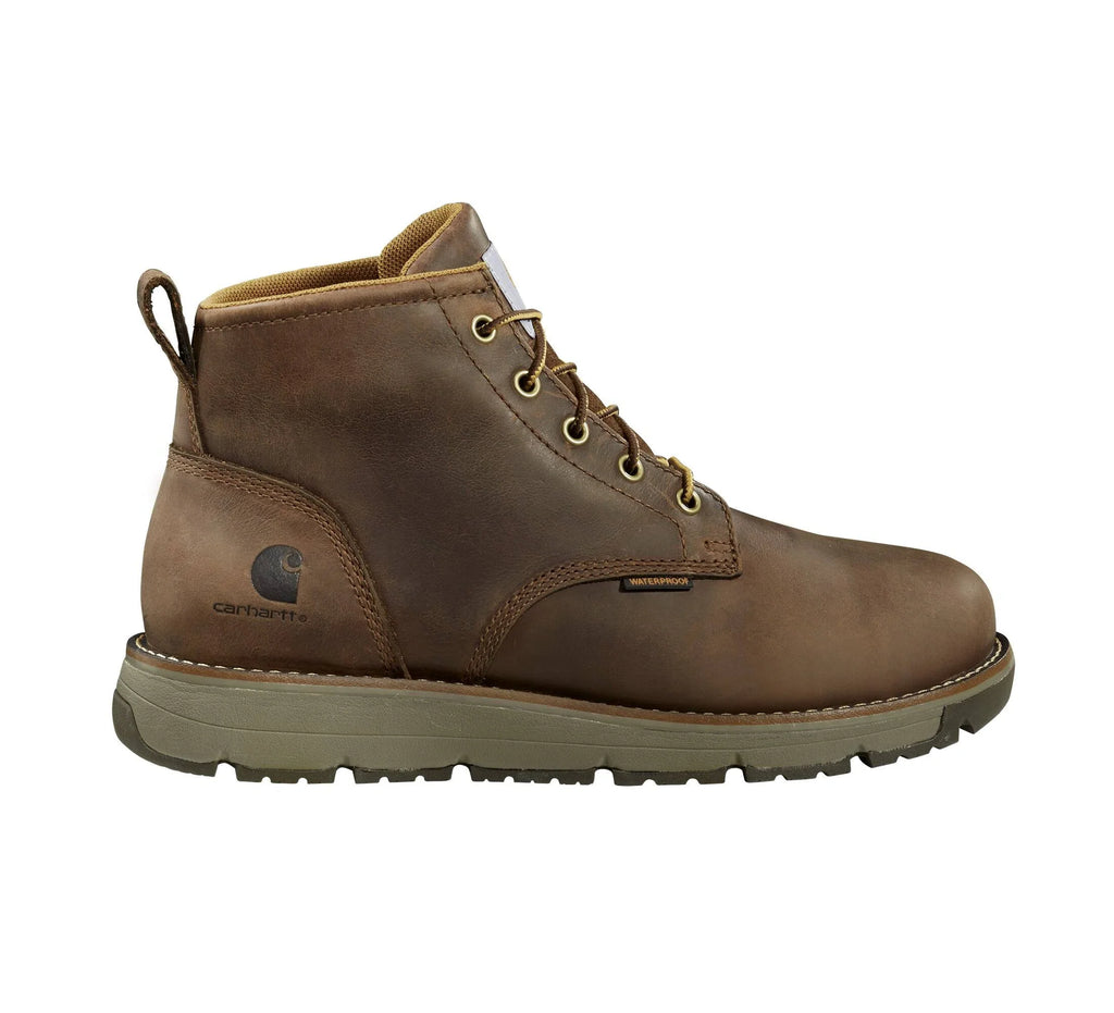 Waterproof Wedge Work Boot - Dark Brown