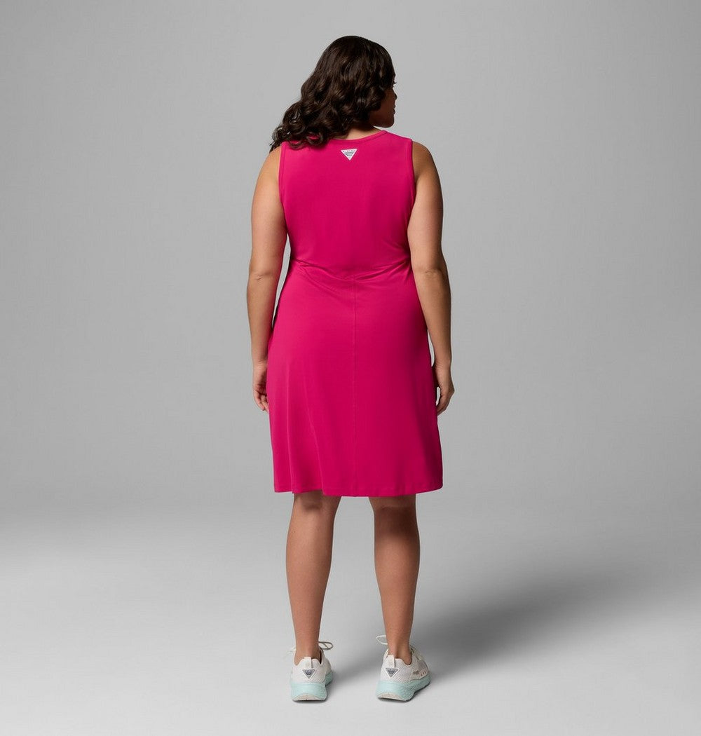 Women's Plus UPF 50 Tank Dress - Blue Print