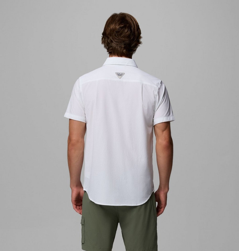 Men's Vented Short-Sleeve Fishing Shirt - Blue