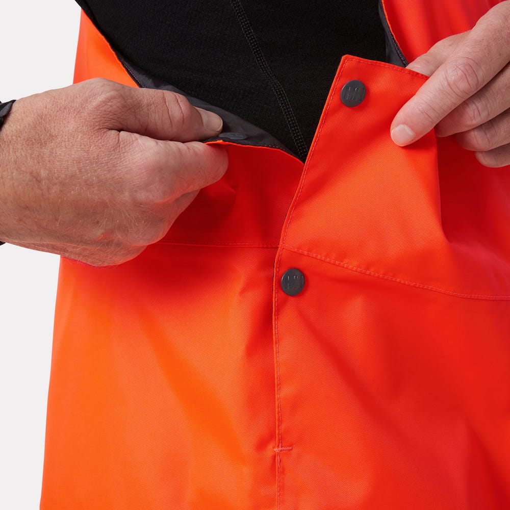 High-Visibility Waterproof Shell Bib Pants - Orange