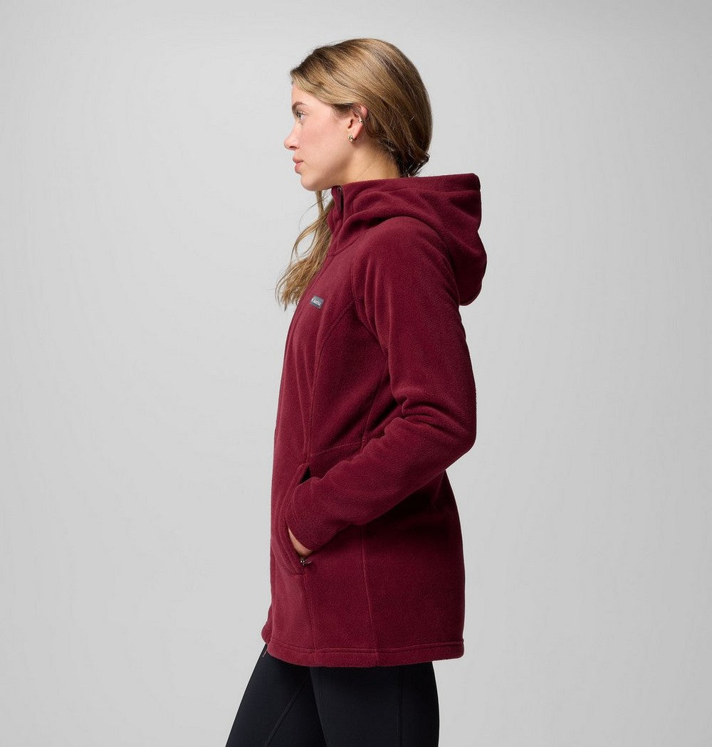 Women's Long Fleece Hoodie - Pink