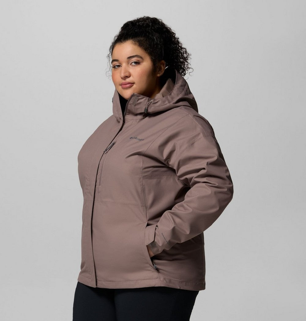 Women's Plus Size Waterproof Rain Jacket - Navy