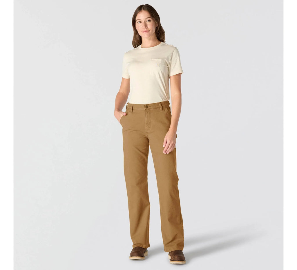 Women's Stretch Canvas Carpenter Pants - Brown