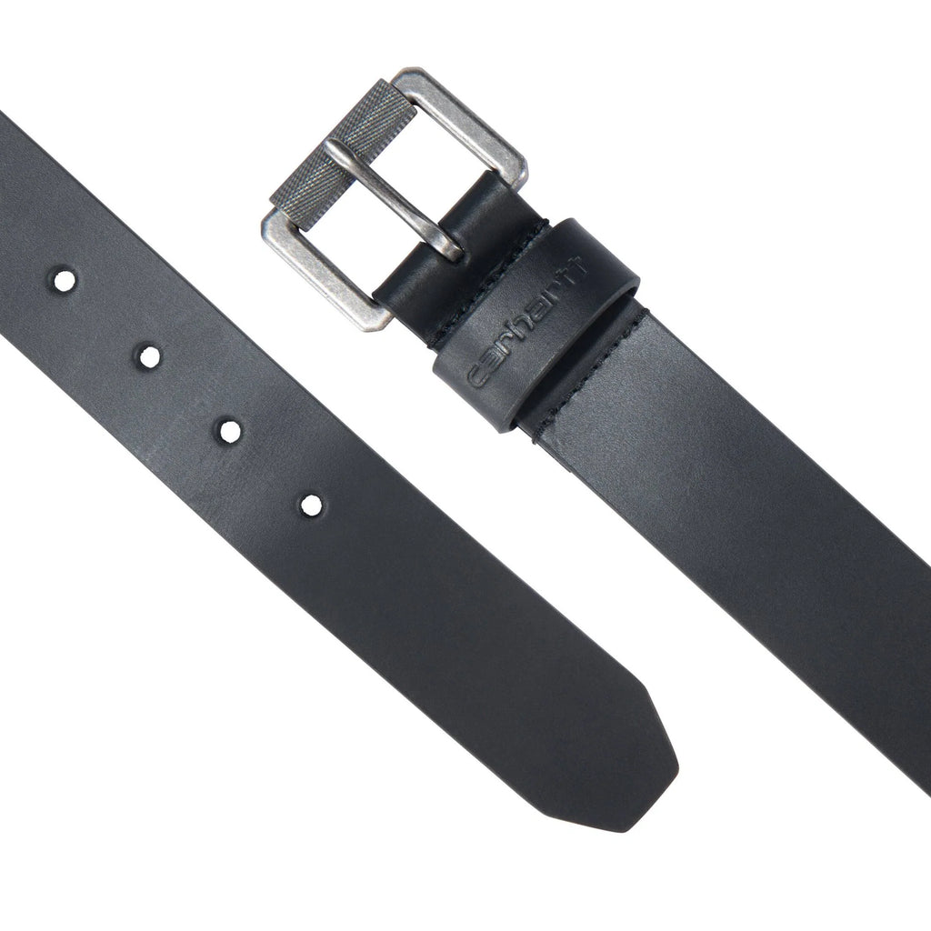 Men's Roller Buckle Leather Belt - Black