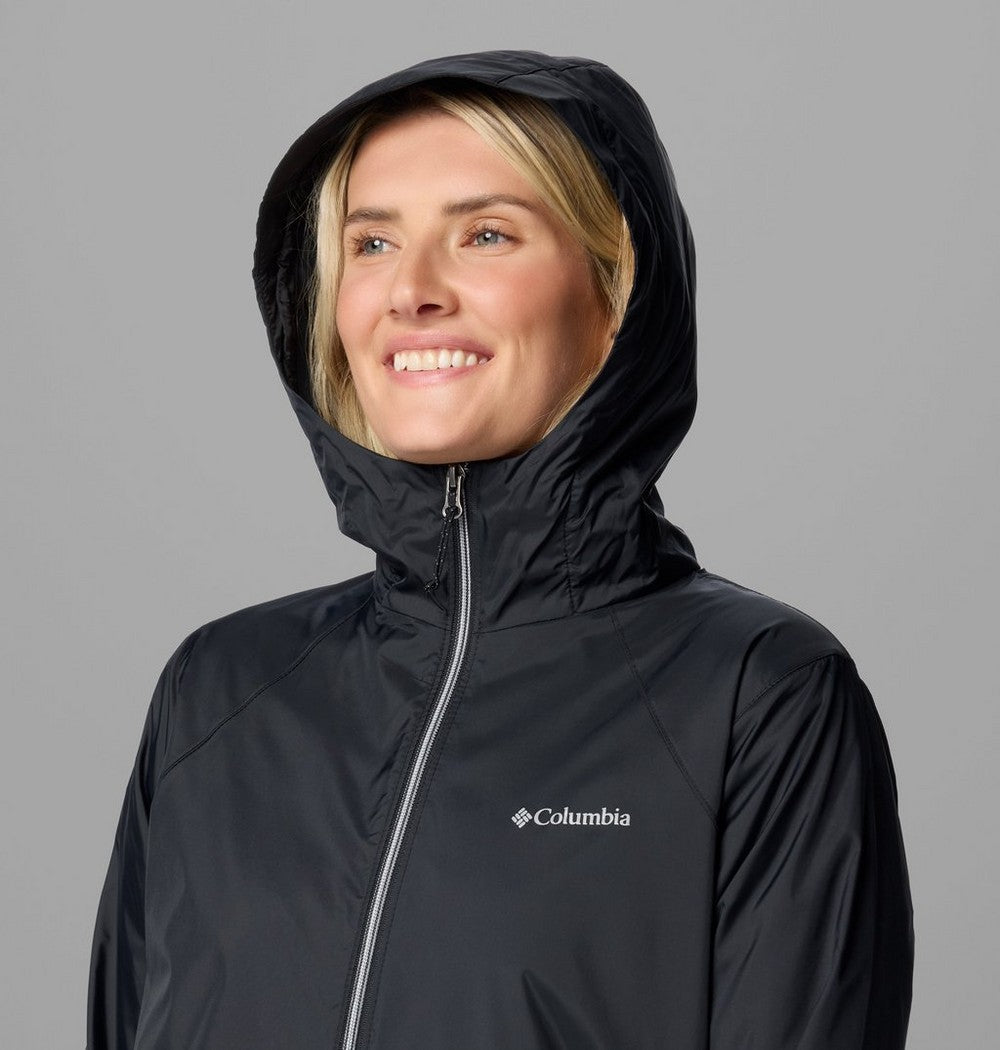 Women's Lined Long Rain Jacket - Blue