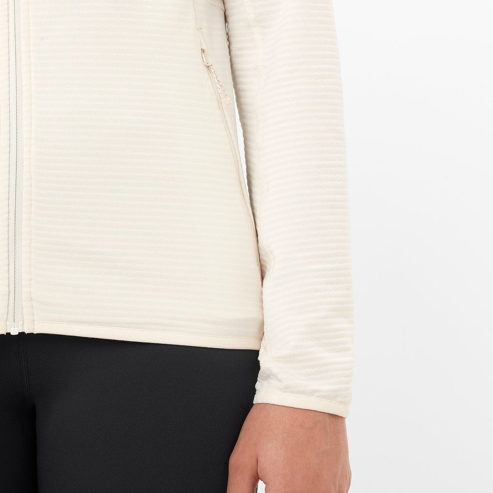 Women's Lightweight Full-Zip Fleece - White
