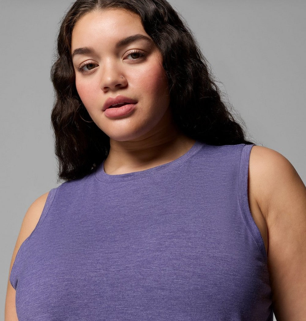 Women's Plus UPF 50 Stretch Tank - Grey