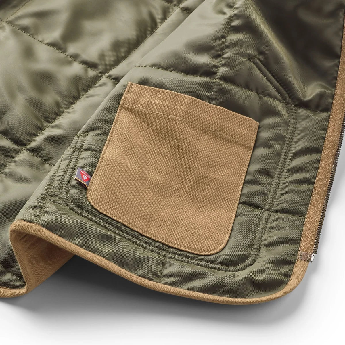 Insulated Duck Canvas Utility Vest - Khaki Olive