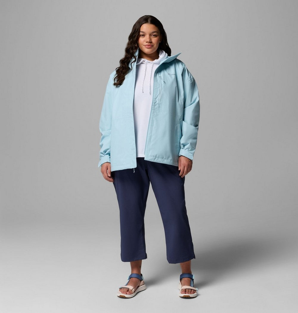 Women's Plus Size Waterproof Rain Jacket - Navy