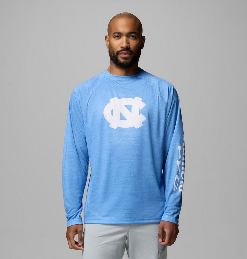 Men's Heather Long-Sleeve Team Logo Shirt - Light Blue